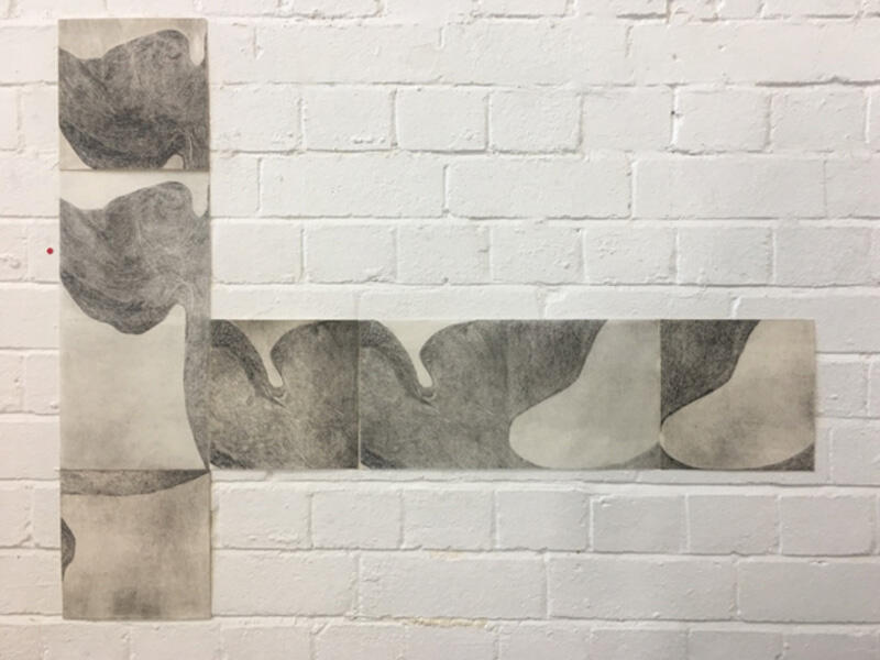 Swan Studies, 2019, Unique State Drypoint Etching & Ink on Kozo, 30cm x 30cm